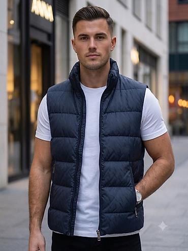 gillet: Jilet, Armani Exchange, XS, rəng - Göy — 3