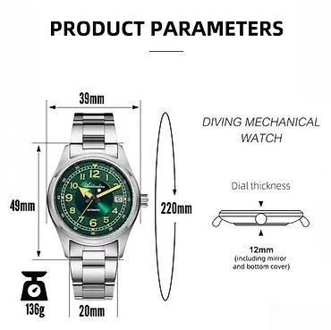 Ručni satovi: ADDIESDIVE AD2055 - 39mm - Zelena — 11