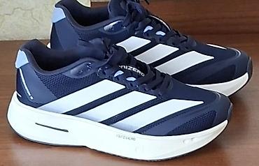 ket ayaqqabilar: Adidas Adizero kişi qaçış krossovkası - Rəng: tünd göy üst, ağ üç — 1
