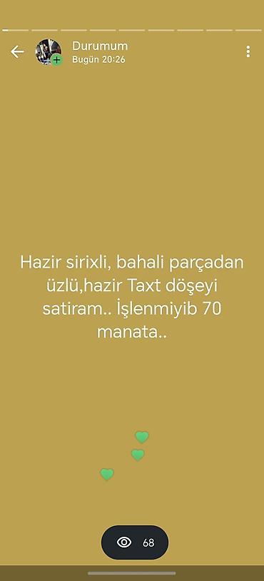 arı mumu qiyməti: Hazır taxt döşəyi satılır. Sırxlı, bahalı parçadan üzlü modeldir — 1