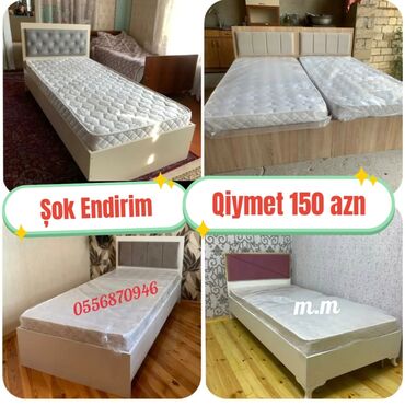 Çarpayılar: Yeni, Təknəfərlik çarpayı, Bazasız, Matras ilə, Siyirməsiz, Azərbaycan — 3