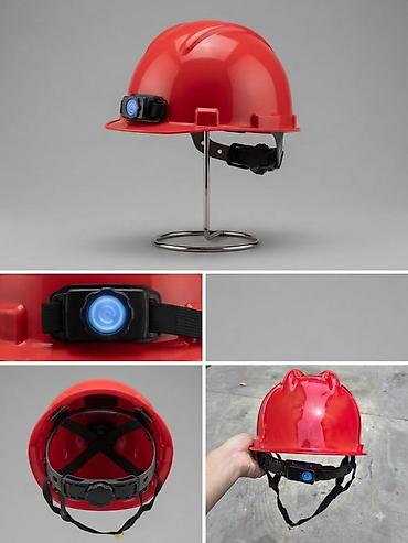 ring light: Защитная каска с налобным фонарём - Материал корпуса: ударопрочный — 1