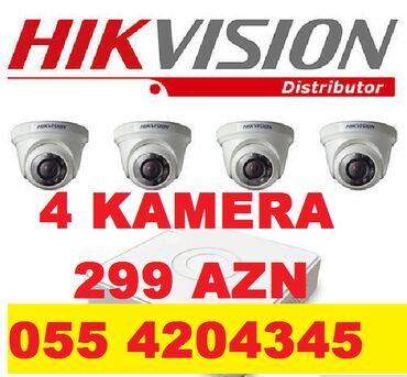 tehlukesizlik kameralari kreditle: Təhlükəsizlik kameralarının quraşdırılması HIKVISION Hikvision