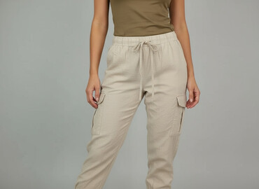 sinsay woskowane spodnie: Shein, Cargo for women, size S (EU 36)