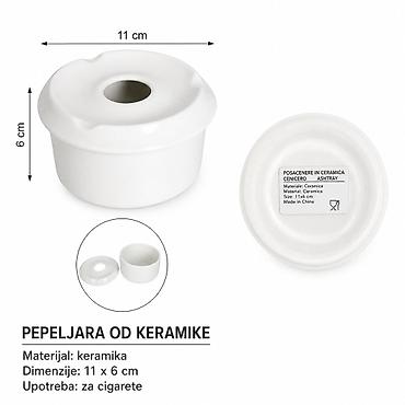 KMT nargile 2406929 Keramička pepeljara sa poklopcem, kompaktna i