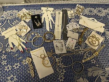 Qadın bəzək aksesuarları dəsti – müxtəlif modellər - Qızılı və gümüşü