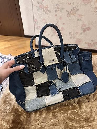 bel çantası kişi: Denim çanta(Hermes) 2/3 dəfə istifadə olunub,yenidər seçilmir — 1