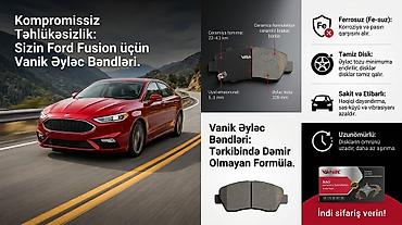 ses bogucu: Vanik Əyləc Bəndləri – Ford Fusion üçün - Dəmir olmayan (Fe-suz) — 1