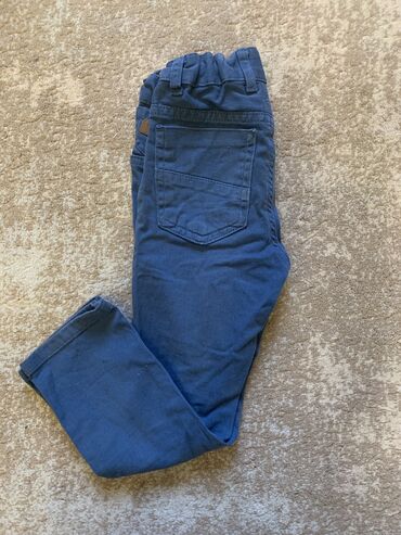 детские джинсы на резинке: Джинсы и брюки, цвет - Синий, Б/у