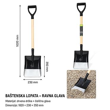 KMT Drvena drška gvozdena poluga ravna glava 9364362 Opis: Baštenska