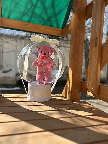 Подарки и сувениры: Подарочные композиции в прозрачном шаре с мягкой игрушкой - — 8