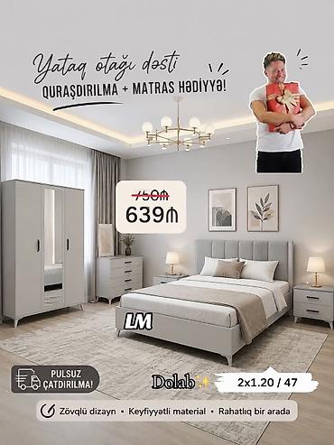 *Yataq dəsti* *Sifarişlə və yeni* Qiymət : *639₼* Dəstə lalafo.az -da *Yataq dəsti* *Sifarişlə və yeni* Qiymət : *639₼* Dəstə