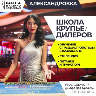 ночной график работы: Школа крупье дилеров (обучение + стипендия + трудоустройство) Бонусы