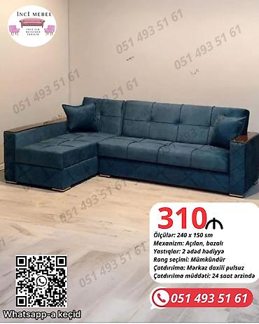 Divanlar: Künc divan, Yeni, Açılan, Bazalı, Parça, Şəhərdaxili pulsuz çatdırılma — 6