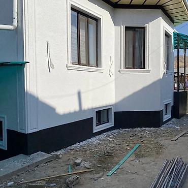 Фасадные работы: Фасад жидкий травертин 1000 сомдан 1300 сомгача туникафон жумуш — 13