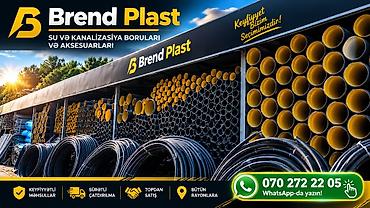 plastik boruların qiymətləri: Brend Plast – su və kanalizasiya boruları və aksesuarları - Geniş — 1