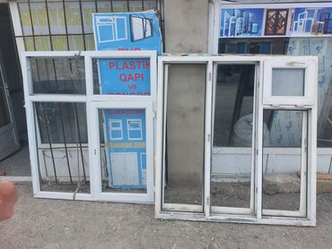 plastiq pencere: Iki eded pencere 156 hunduru 148 eni iki eded eyni olcu eyni razmer