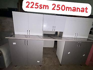 кухня мебель: Mətbəx mebeli dəsti Tezedi istifade olunmuyub - Ümumi uzunluq: 225sm — 1