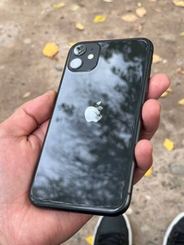 Apple iPhone: IPhone 11, Новый, 128 ГБ, Черный, Защитное стекло, Чехол, 91 %