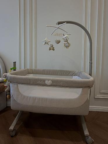 Beşiklər: Beşik / yan yataq beşiyi – “dolci coccole” model - Rəng: açıq bej — 1