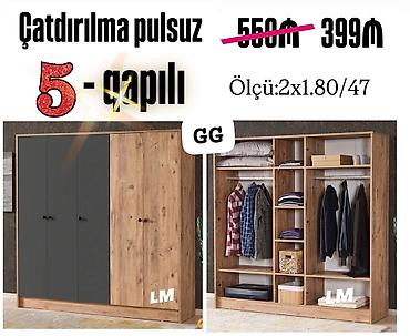 5 qapılı paltar şkafı - Ölçü: 2 x 1.80 x 47 sm - Rəng: ağac lalafo.az -da 5 qapılı paltar şkafı - Ölçü: 2 x 1.80 x 47 sm - Rəng: ağac