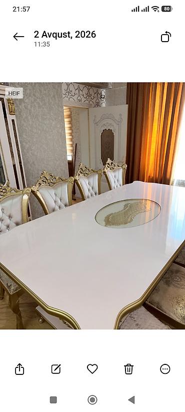 Qonaq otağı üçün, İşlənmiş, 8 stul