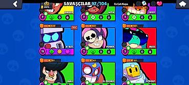 drag: Brawl Stars oyunu üçün inkişaf etmiş hesab - Kupa yolu: 54 616 (ən — 6
