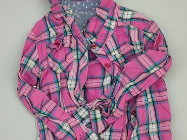 wiązana koszula: Shirt 4-5 years, condition - Good, pattern - Cell, color - Pink