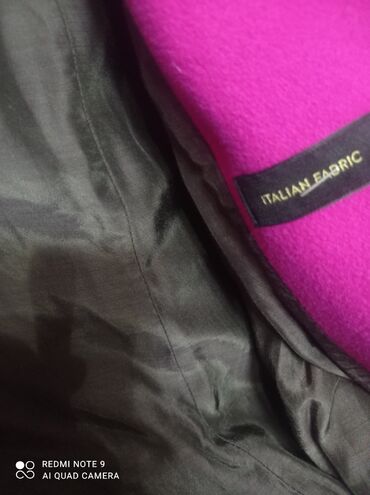 Пиджаки: Massimo Dutti qadın palto - Rəng: canlı fuşya/maqenta - Parça