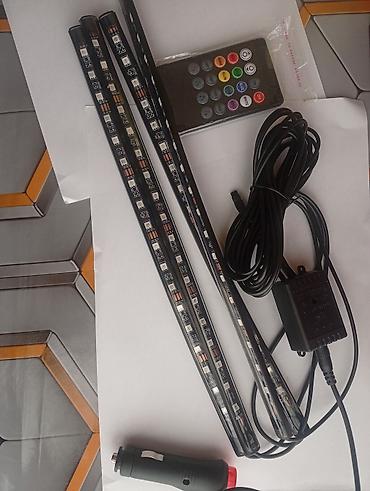 elektron divar saat: Avtomobil üçün LED atmosfer (vp aktivdi) işıqlandırma dəsti 🌈 7 rəng — 1