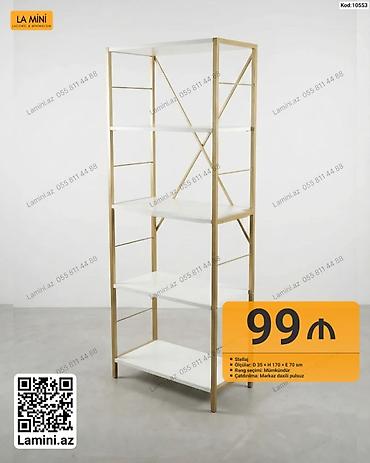 Salon, tibbi mebel: Stellaj - Model kodu: 10553 - Ölçülər: Dərinlik 35 × Hündürlük 170 × — 1