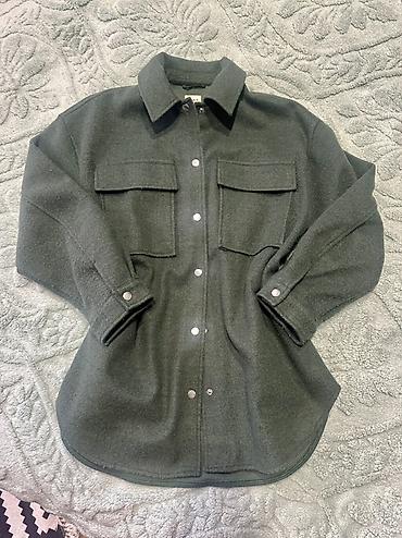 Qalın parça “shacket” – köynək-kurtka - Rəng: tünd yaşıl (zeytun lalafo.az -da Qalın parça “shacket” – köynək-kurtka - Rəng: tünd yaşıl (zeytun