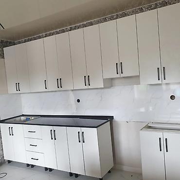 silver kitchen: Кухонный гарнитур, Новый, цвет - Белый, ДСП, Бесплатная доставка — 3