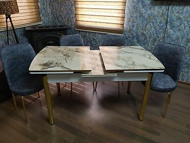 Masa və oturacaq dəstləri: Mətbəx üçün, Yeni, Açılan, Dördbucaq masa, 4 stul — 4