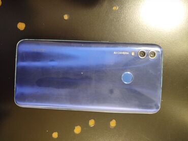 siemens telefon: Honor 8X, 32 GB, rəng - Göy, İki sim kartlı, Sensor, Barmaq izi