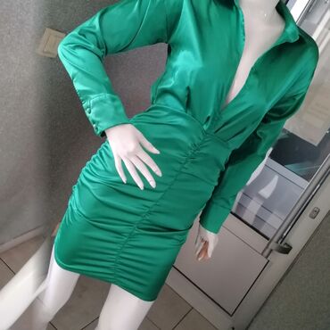 butici kragujevac haljine: S (EU 36), color - Green, Other style, Long sleeves