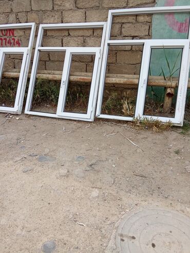 Təkli İki qat şüşə paketi Plastik pəncərə, eni - 118 sm, uzunluğu - 158 sm