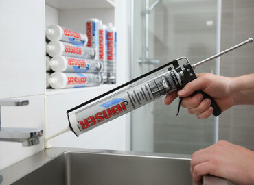 присоска для кафеля: Санитарный силиконовый герметик Hauser предназначен для герметизации