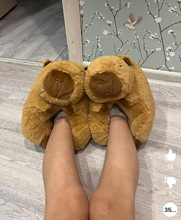 Домашние тапочки, 40, Новый, цвет - Желтый, Самовывоз