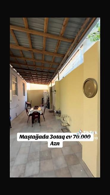 qubada ipoteka evler: Maştağada 3 otaqlı həyət evi. - Daxili plan: geniş zal, 2 yataq — 8