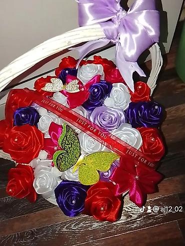 шелк ткань: 🌹✨ АТЛАСНЫЕ БУКЕТЫ РУЧНОЙ РАБОТЫ ✨🌹 Ищете необычный и запоминающийся — 3