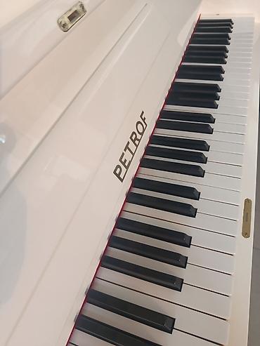 Пианино: Petrof upright piano – klassik dizaynlı ağ rəngdə akustik model — 4