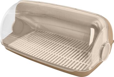 Другая посуда: Хлебница Plast Team, двухсторонняя, с прозрачной крышкой, 415х260х185