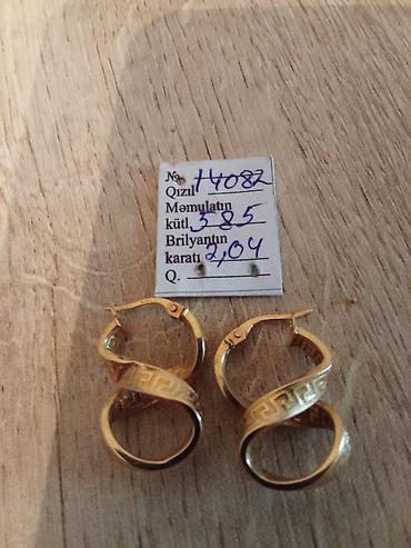 Zərgərlik əşyaları: Sırğa, Versace, Sarı qızıl, 585 Əyar, 2 g — 1