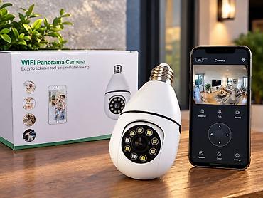 rels işıq: 📹 360° WiFi Panorama Kamera 💡 Birbaşa işıq patronuna qoşulur 📱 WiFi — 1