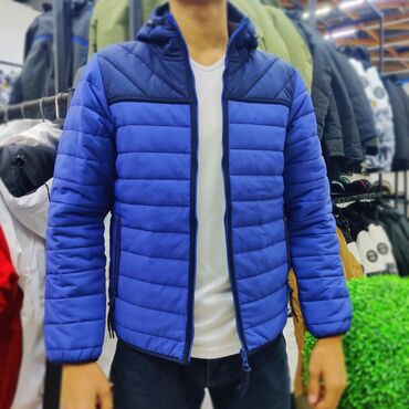 зимние мужские куртки: Куртка цвет - Голубой
