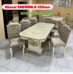 стеклянный стол: Для гостиной, Новый, Нераскладной, Прямоугольный стол, 6 стульев