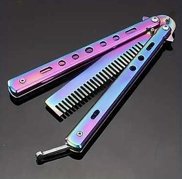 orginal canta: Rəngli balisong üslublu daraq - Material: paslanmayan polad — 1