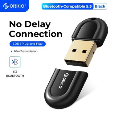 Колонки для ПК и ноутбуков: 🔌 ORICO-BTA-53-BK-BP Bluetooth 5.3 USB Adapter – Çox Cihaz Dəstəyi ilə