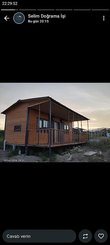 Naveslər, markizlər: Taxta karkaslı modul ev – hazır montajlı. Ətraflı məlumat üçün əlaqə — 18